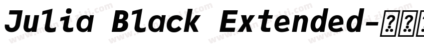 Julia Black Extended字体转换